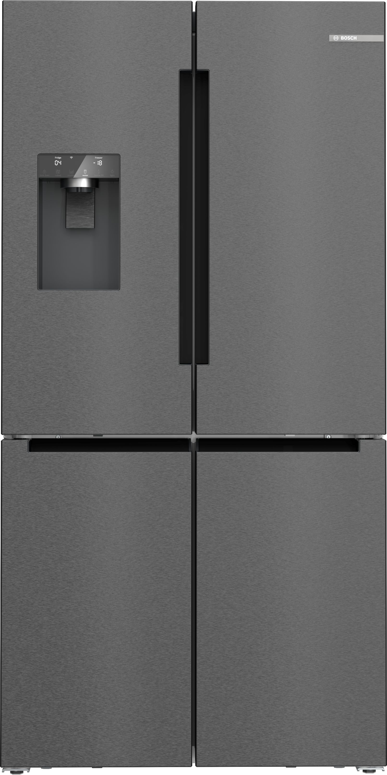 Bosch French Door Kühl-Gefrierkombination 183x90.5 cm Schwarz AntiFingerprint Serie 6 KFI96AXEA