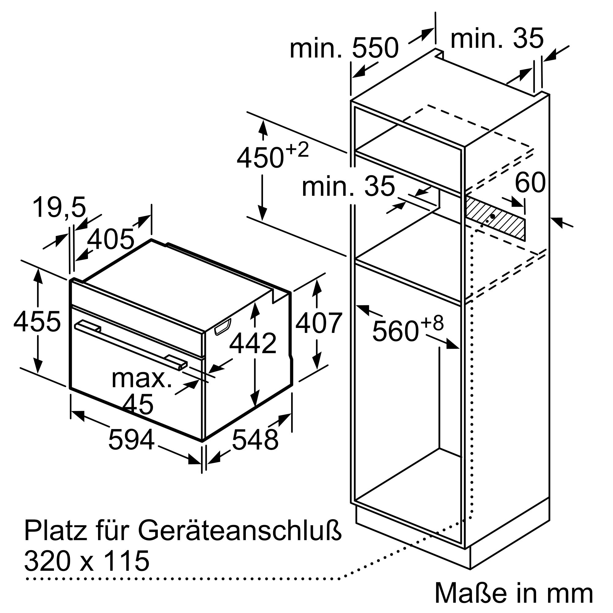 Bosch Einbau-Kompaktbackofen 60 x 45 cm CBG7741B1