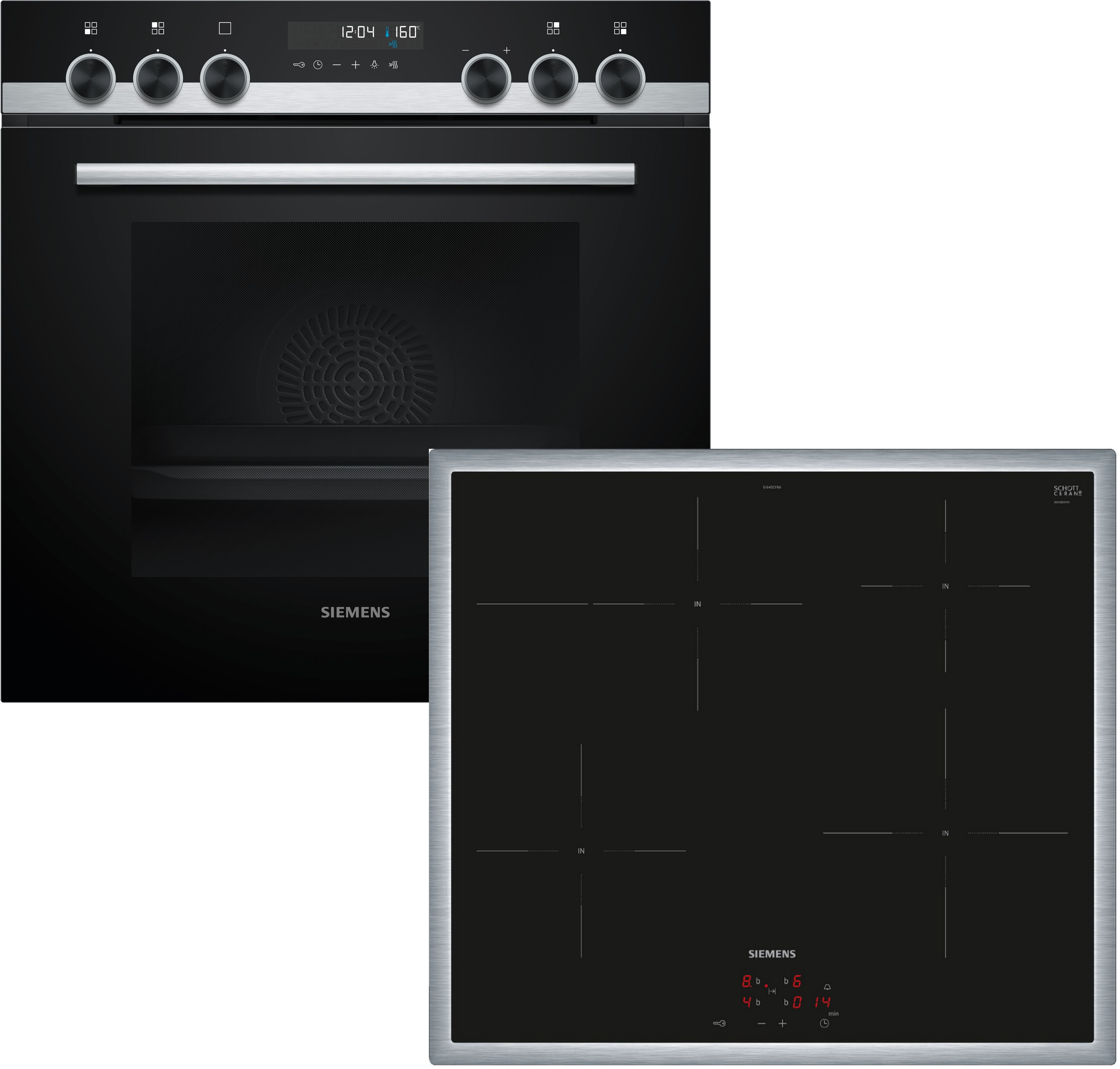 Siemens Einbau-Herd-Set PQ521IB01: EI645CFB6E + HE578BBS1