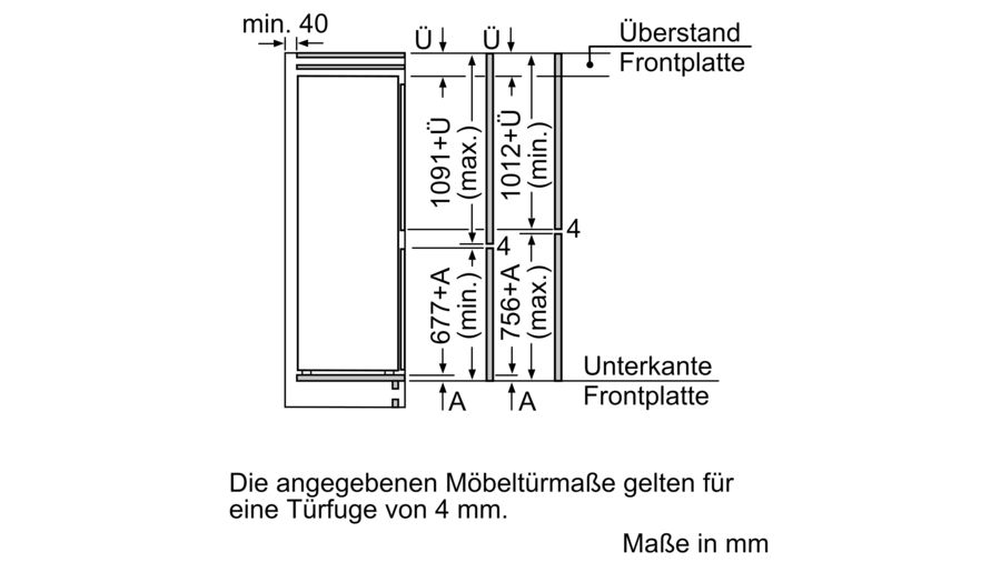 Bosch Einbau-Kühl/Gefrier-Kombination KIV86VSE0