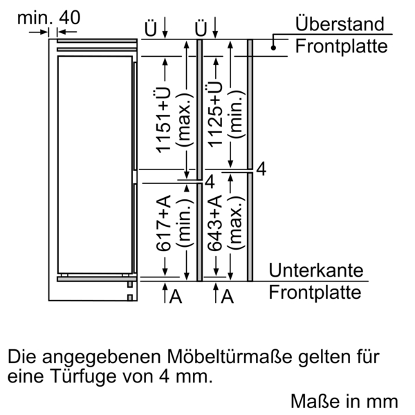 Siemens Einbau-Kühl-Gefrier-Kombination iQ 300 KI87VVFE1
