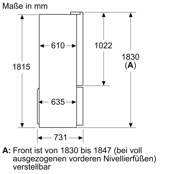 Bosch Kühl/Gefrierkombination, mehr-türig, 183x91 cm, Edelstahl ( mit Antifingerprint)