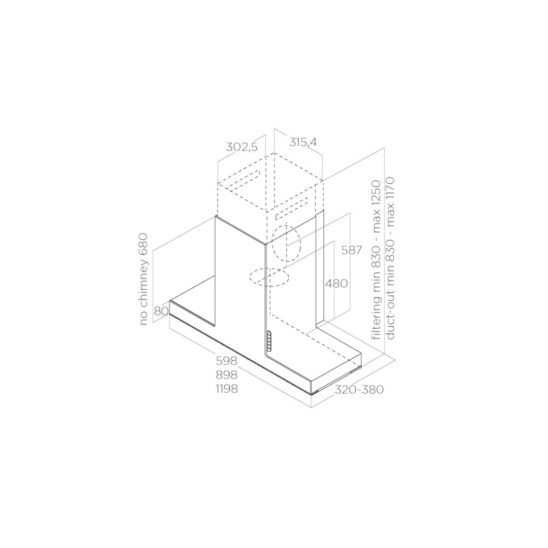 B-Ware Elica Haiku IX/A/90 Edelstahl 90 cm PRF0146256