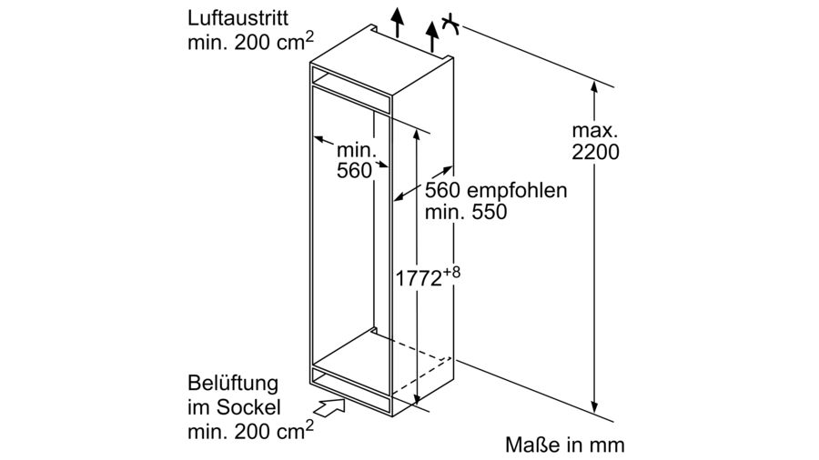 Bosch Einbau-Kühl/Gefrier-Kombination KIV86VSE0