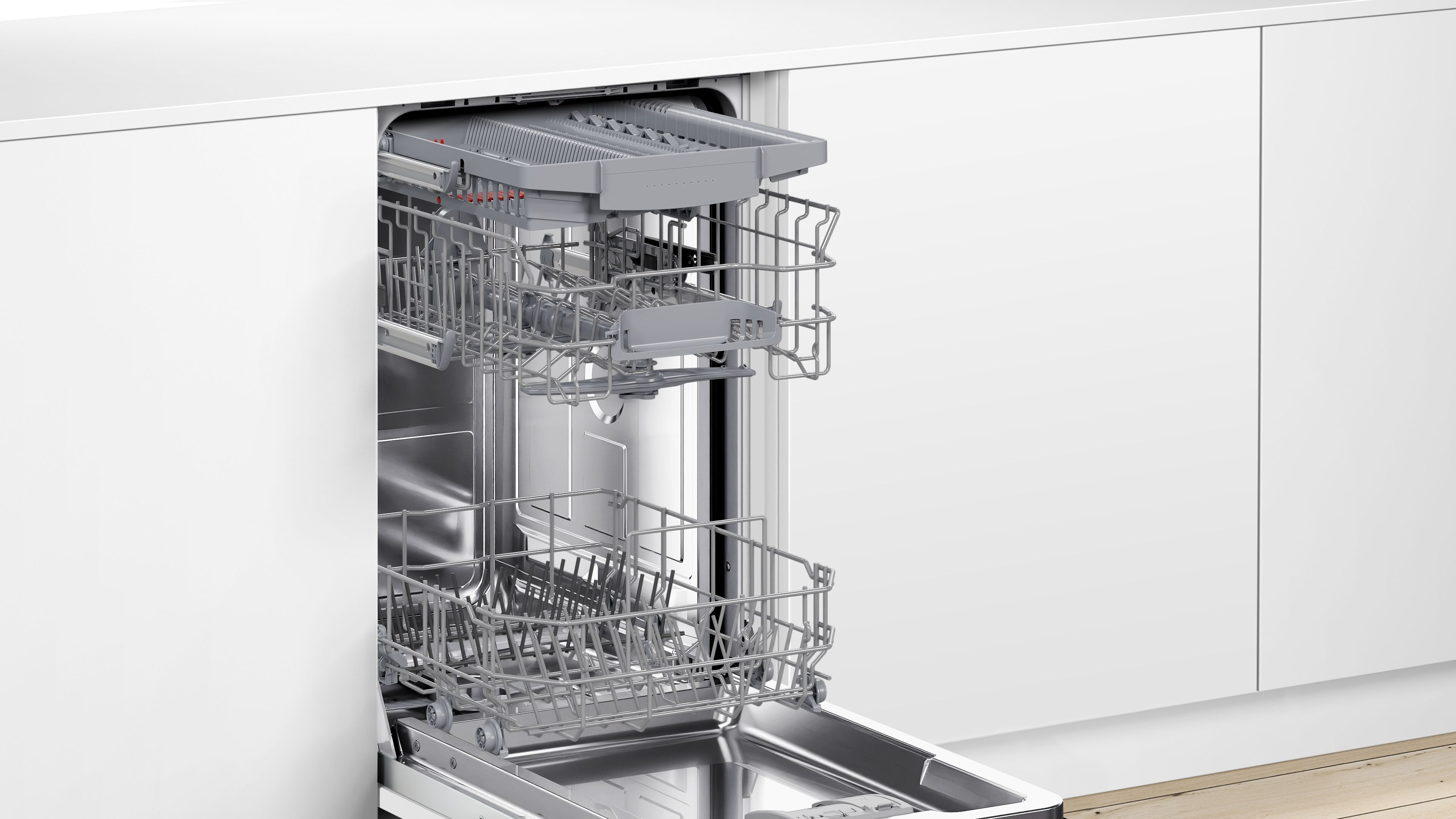 Bosch Unterbau-Geschirrspüler 45cm Edelstahl Serie 4 SPU4HMS10E