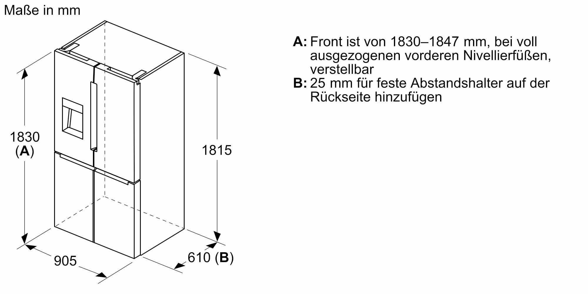 Bosch French Door Kühl-Gefrierkombination 183x90.5 cm Edelstahl AntiFingerprint Serie 6 KFI96APEA