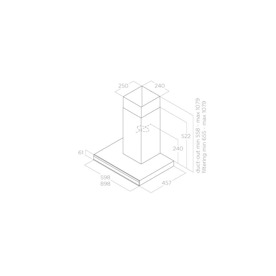 Elica Dunstabzugshaube ADÉLE BL Mat/A/90 90 cm PRF0182410