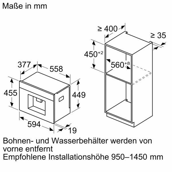 Siemens Einbau-Kaffeevollautomat, Schwarz iQ700 CT718L1B0