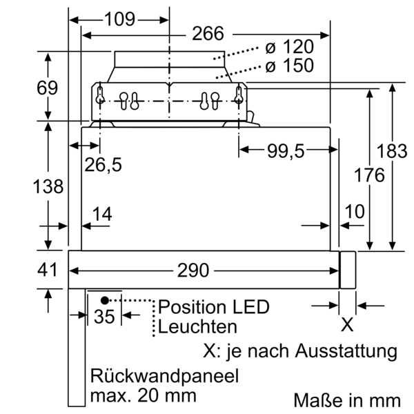 Siemens Flachschirmhaube 60cm silbermetallic LI64LA521