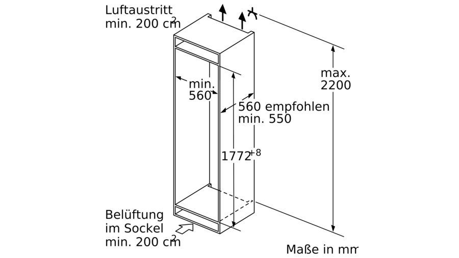 Bosch Einbaukühlschrank KIF81PFE0
