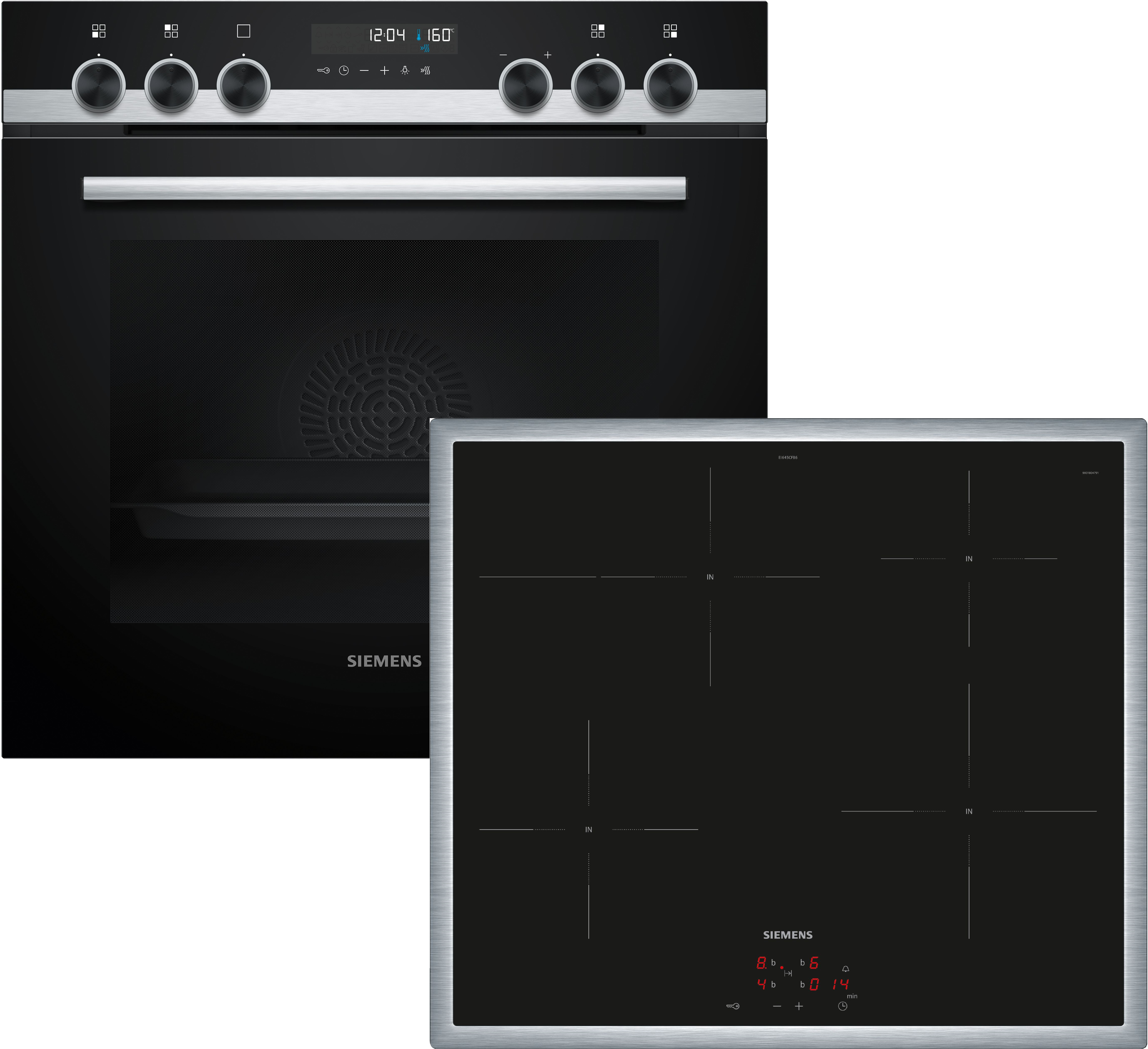 Siemens Einbau-Herd-Set PQ521IB02: EI645CFB6E + HE578BBS4