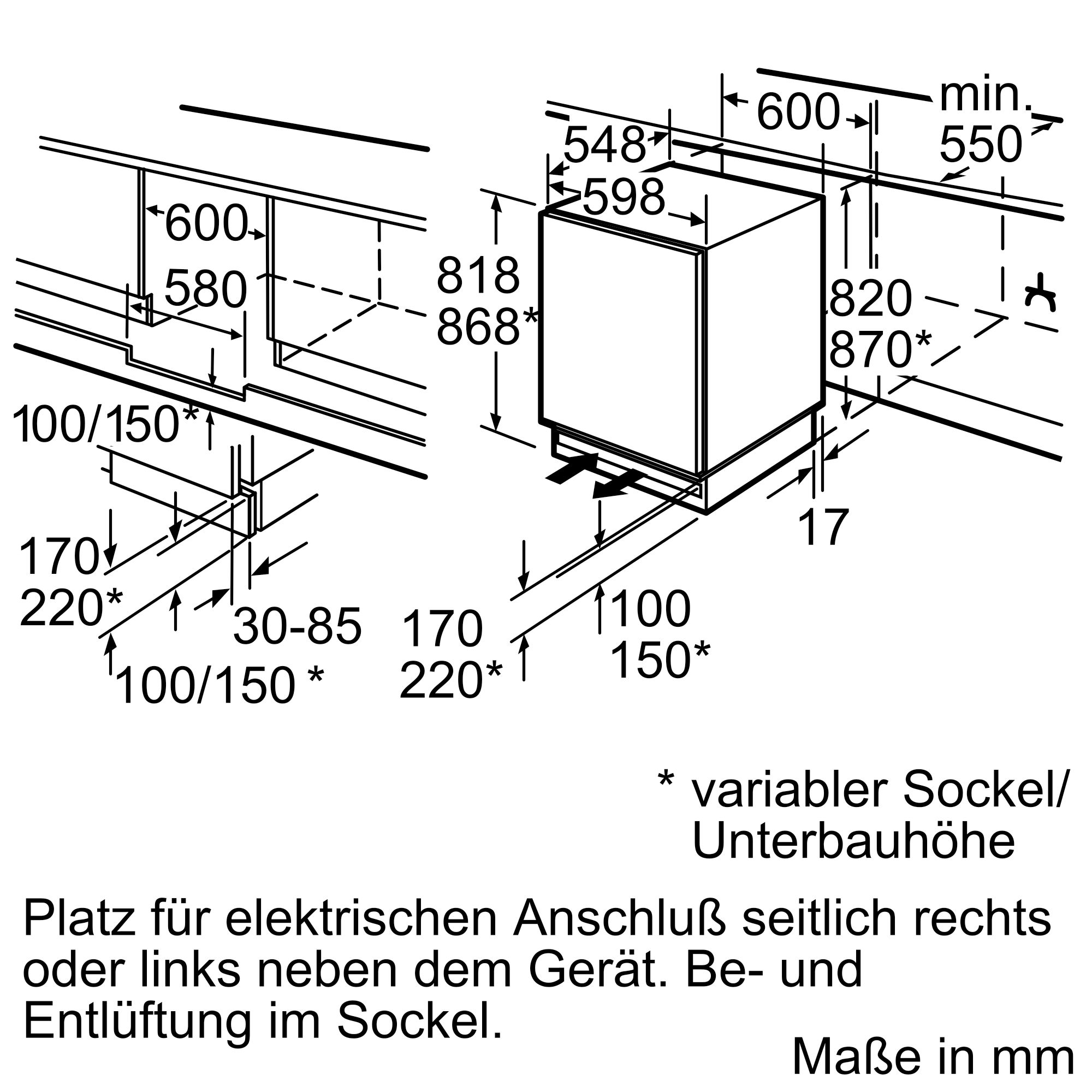 Siemens Unterbau Gefrierschrank  iQ 500 GU15DADF0