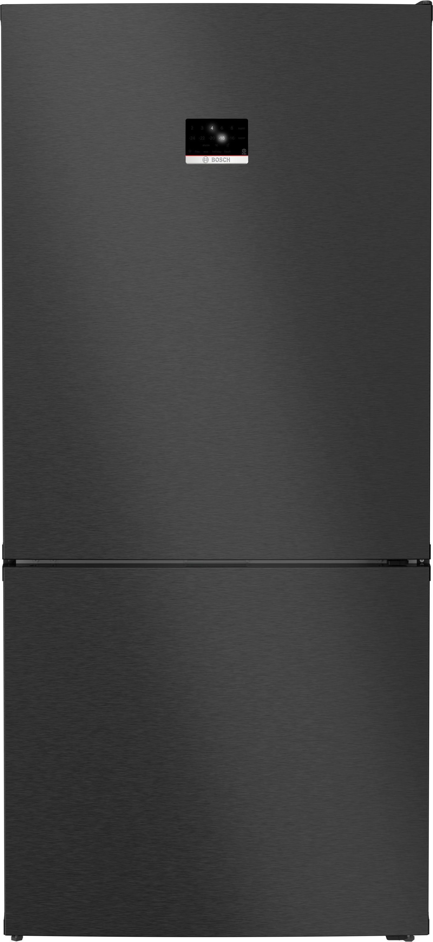 Bosch Stand-Kühl-Gefrier-Kombination 186x86cm schwarzer Stahl AntiFingerprint Serie 8 KGP86AXB0N