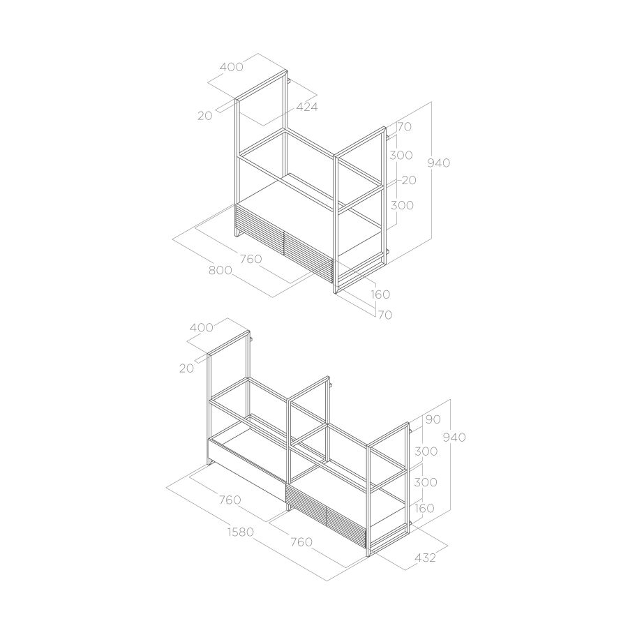 Elica OPEN SUITE BL/F/160 Dunstabzugshaube 160cm PRF0167007