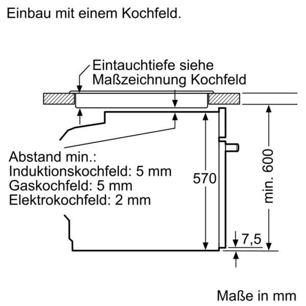 Siemens Einbau-Backofen-Set EQ211KA10:  EA64RGNA1E + HE213ABS0