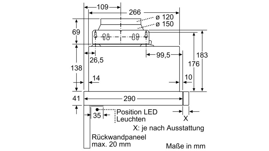 Bosch Flachschirmhaube 60 cm Silbermetallic DFL064W53