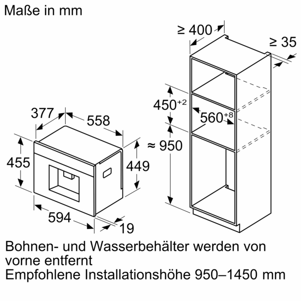 Siemens Einbau-Kaffeevollautomat, Schwarz iQ700 CT718L1B0