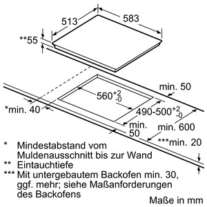 Siemens Induktions-Kochstelle 60cm Edelstahl EH645BEB1E