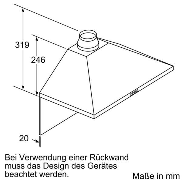 Bosch Wandesse 90cm Edelstahl Serie 2 DWP96BC50
