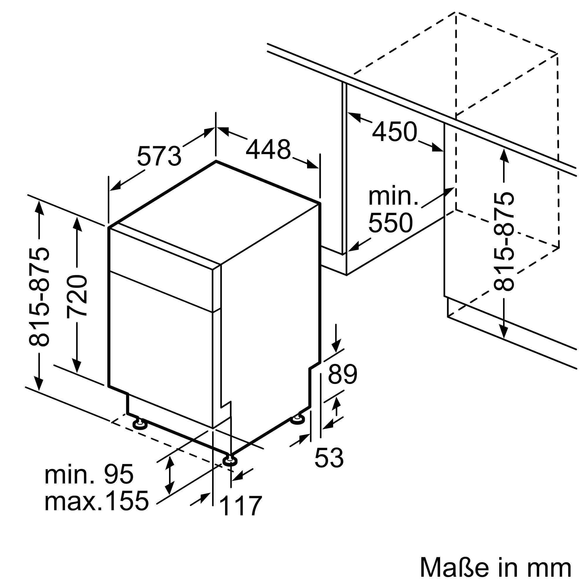 Bosch Unterbau-Geschirrspüler 45cm Edelstahl Serie 4 SPU4HMS10E