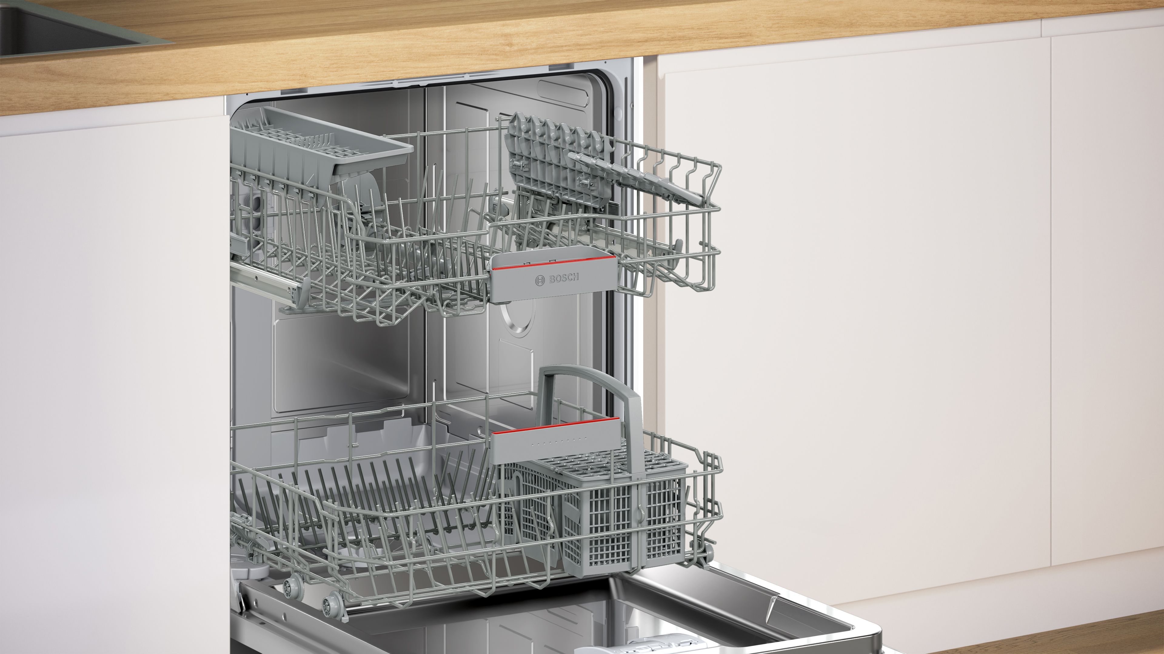 Bosch Geschirrspüler teilintegrierbar 60cm Edelstahl Serie 4 SMI4ETS08E