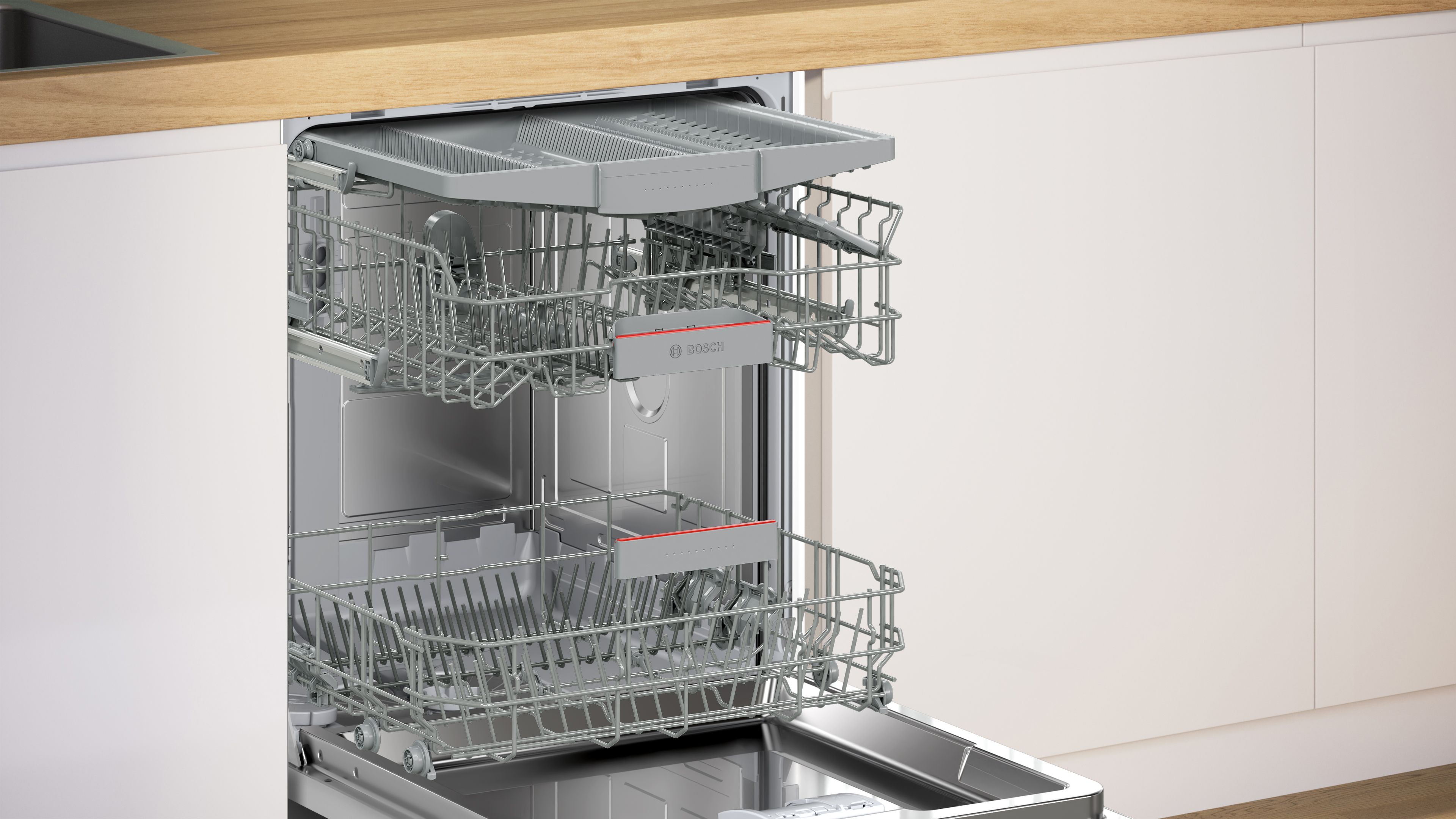 Bosch Geschirrspüler teilintegrierbar 60cm Edelstahl Serie 4 SMI4EVS08E