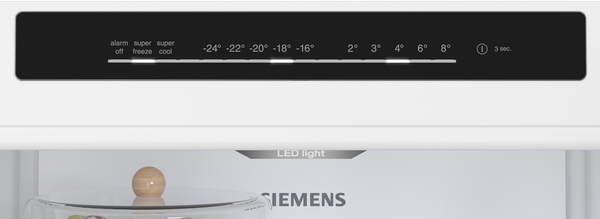 Siemens Extraklasse Freistehende Kühl-Gefrier-Kombination mit Gefrierbereich unten, iQ300, 186x60cm, Edelstahl antiFingerprint KG36NEICF