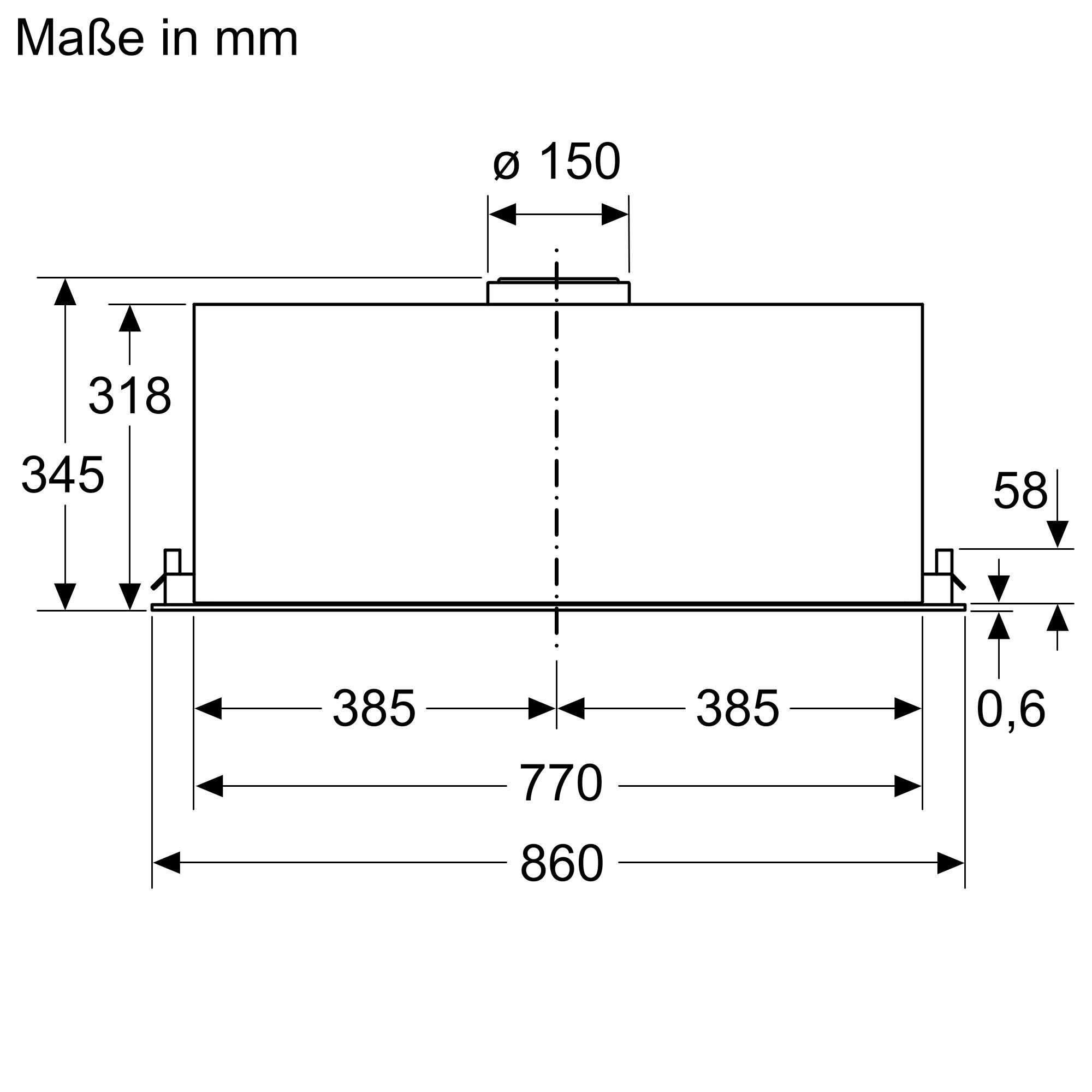 Siemens Lüfterbaustein 86cm Edelstahl LB87NAC50