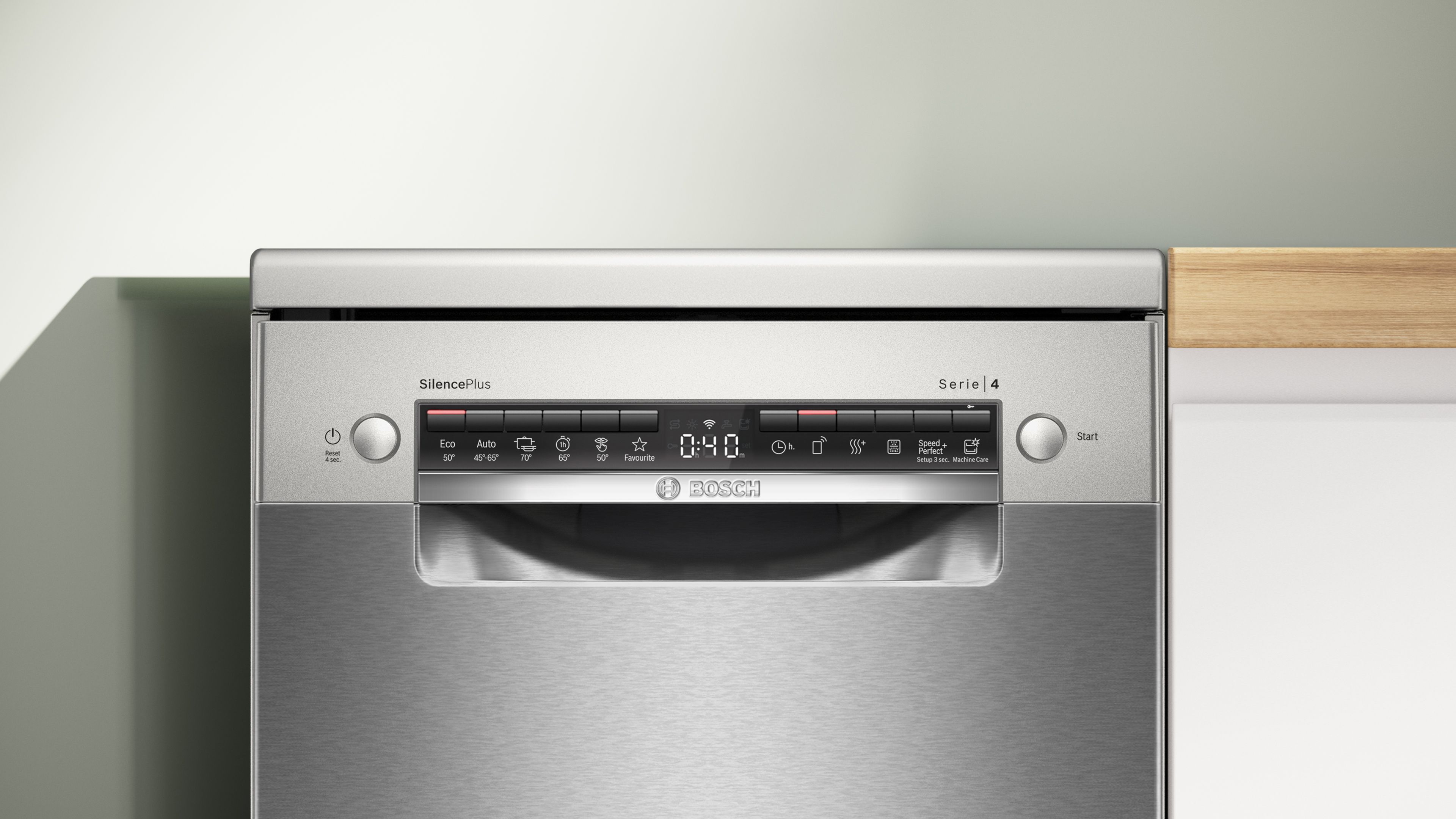 Bosch Freistehender Geschirrspüler 45 cm Silver Inox SPS4HMI49E