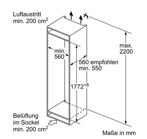 Constructa Einbau-Kühlgefrierkombination 177,2 x 54,1 cm CK587VSE0