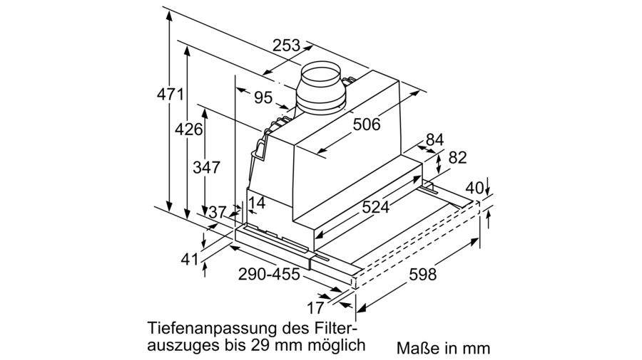 Bosch Flachschirmhaube 60cm silbermetallic DFR067A52