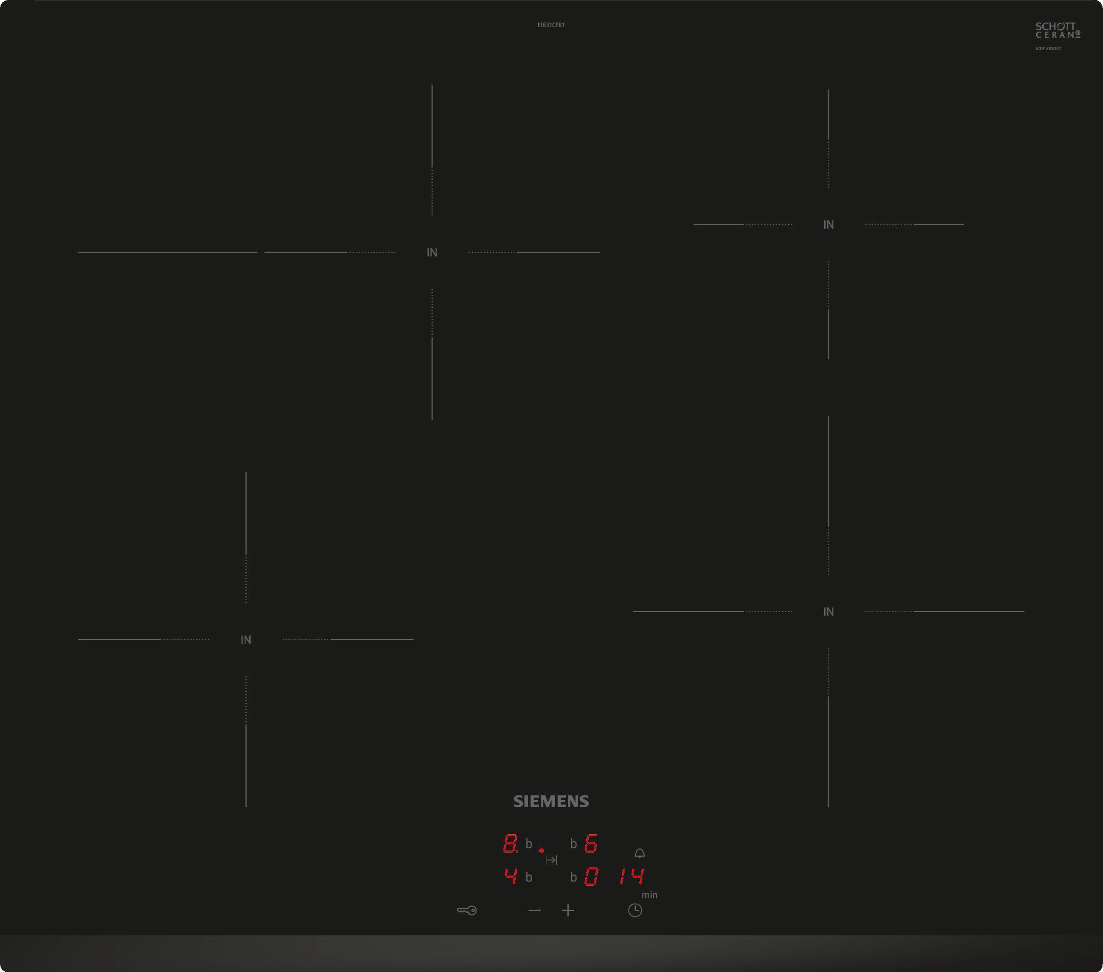 Siemens Einbau-Herd-Set PQ212IAAB: EI631CFB1E + HE271ABB4