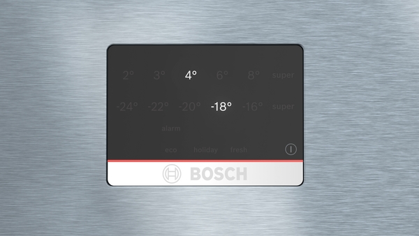 Bosch Freistehende Kühl-Gefrierkombination mit Gefrierbereich unten, 186x86cm, Edelstahl ( mit Antifingerprint) KGB86XIEP