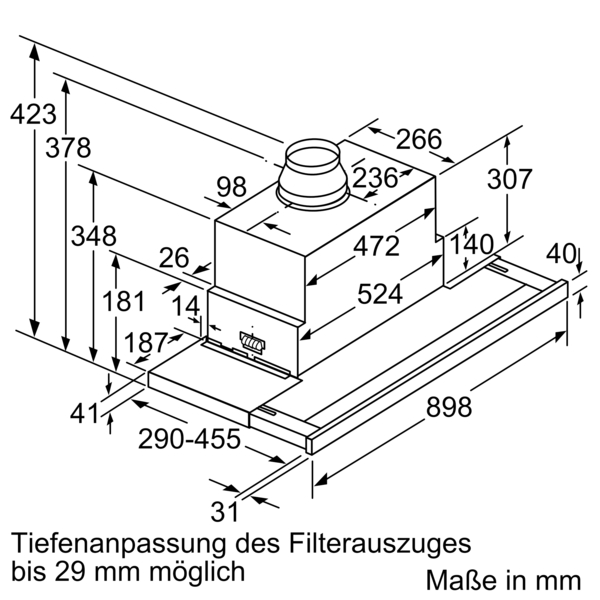 Siemens Flachschirmhaube 90cm LI99SA684