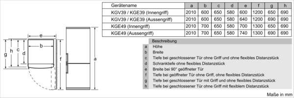 Siemens Kühl-Gefrier-Kombination iQ500 Freistehend BlackSteel KG39E8XBA